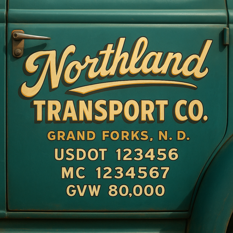 Custom Truck Door Lettering Decal Sticker Signs for US DOT Compliance | Custom USDOT Signs For Compliance | Add Your DOT, MC, GVW, CA, KYU, VIN Or Any Regulation Numbers You Need (Set of 2)