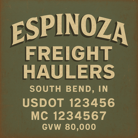 Custom Truck Door Lettering Decal Sticker Signs for US DOT Compliance | Custom USDOT Signs For Compliance | Add Your DOT, MC, GVW, CA, KYU, VIN Or Any Regulation Numbers You Need (Set of 2)