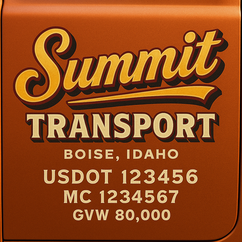 Custom Truck Door Lettering Decal Sticker Signs for US DOT Compliance | Custom USDOT Signs For Compliance | Add Your DOT, MC, GVW, CA, KYU, VIN Or Any Regulation Numbers You Need (Set of 2)