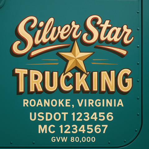 Custom Truck Door Lettering Decal Sticker Signs for US DOT Compliance | Custom USDOT Signs For Compliance | Add Your DOT, MC, GVW, CA, KYU, VIN Or Any Regulation Numbers You Need (Set of 2)