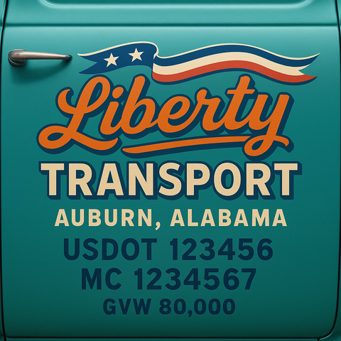 Custom Truck Door Lettering Decal Sticker Signs for US DOT Compliance | Custom USDOT Signs For Compliance | Add Your DOT, MC, GVW, CA, KYU, VIN Or Any Regulation Numbers You Need (Set of 2)