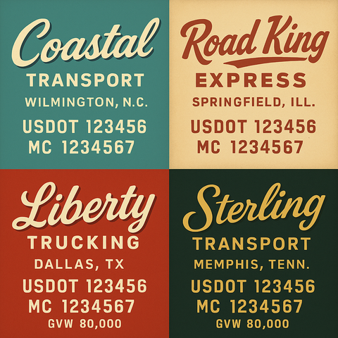 Custom Truck Door Lettering Decal Sticker Signs for US DOT Compliance | Custom USDOT Signs For Compliance | Add Your DOT, MC, GVW, CA, KYU, VIN Or Any Regulation Numbers You Need (Set of 2)