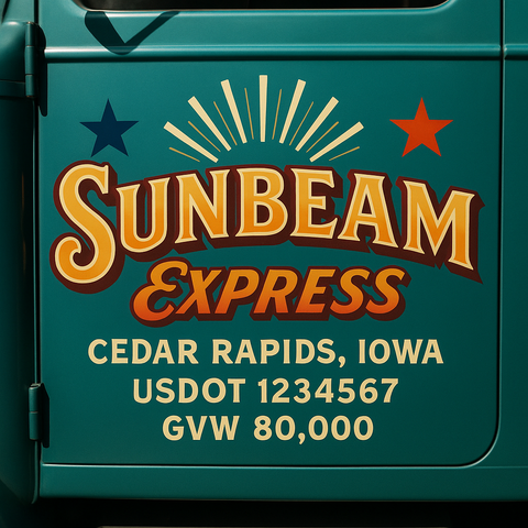 Custom Truck Door Lettering Decal Sticker Signs for US DOT Compliance | Custom USDOT Signs For Compliance | Add Your DOT, MC, GVW, CA, KYU, VIN Or Any Regulation Numbers You Need (Set of 2)