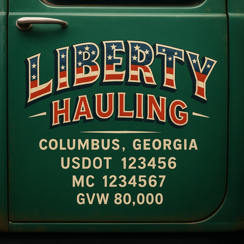 Custom Truck Door Lettering Decal Sticker Signs for US DOT Compliance | Custom USDOT Signs For Compliance | Add Your DOT, MC, GVW, CA, KYU, VIN Or Any Regulation Numbers You Need (Set of 2)