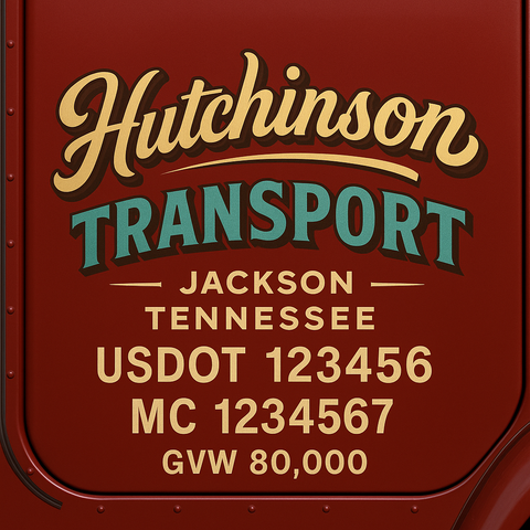 Custom Truck Door Lettering Decal Sticker Signs for US DOT Compliance | Custom USDOT Signs For Compliance | Add Your DOT, MC, GVW, CA, KYU, VIN Or Any Regulation Numbers You Need (Set of 2)