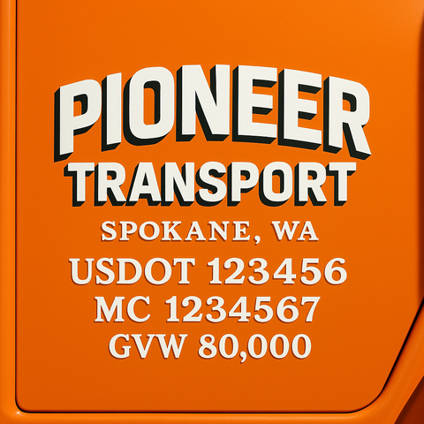 Custom Truck Door Lettering Decal Sticker Signs for US DOT Compliance | Custom USDOT Signs For Compliance | Add Your DOT, MC, GVW, CA, KYU, VIN Or Any Regulation Numbers You Need (Set of 2)