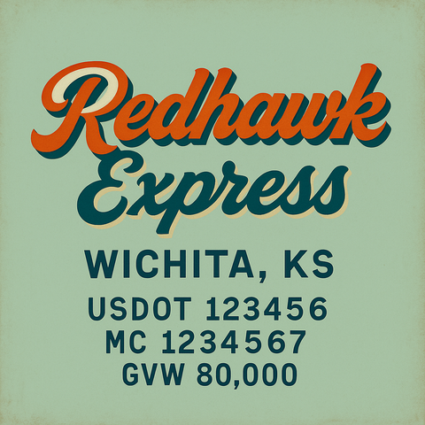 Custom Truck Door Lettering Decal Sticker Signs for US DOT Compliance | Custom USDOT Signs For Compliance | Add Your DOT, MC, GVW, CA, KYU, VIN Or Any Regulation Numbers You Need (Set of 2)