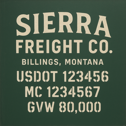 Custom Truck Door Lettering Decal Sticker Signs for US DOT Compliance | Custom USDOT Signs For Compliance | Add Your DOT, MC, GVW, CA, KYU, VIN Or Any Regulation Numbers You Need (Set of 2)