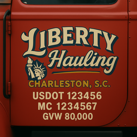 Custom Truck Door Lettering Decal Sticker Signs for US DOT Compliance | Custom USDOT Signs For Compliance | Add Your DOT, MC, GVW, CA, KYU, VIN Or Any Regulation Numbers You Need (Set of 2)