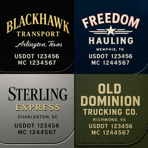 Custom Truck Door Lettering Decal Sticker Signs for US DOT Compliance | Custom USDOT Signs For Compliance | Add Your DOT, MC, GVW, CA, KYU, VIN Or Any Regulation Numbers You Need (Set of 2)