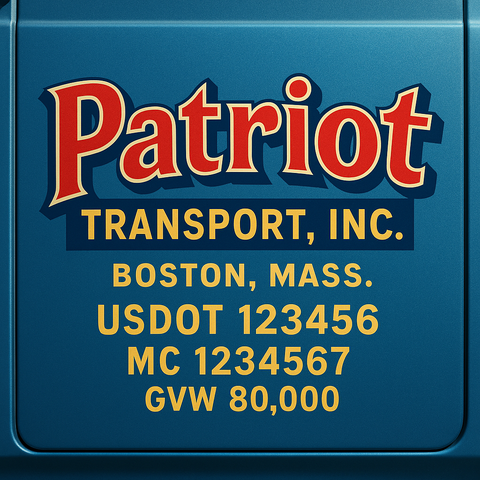Custom Truck Door Lettering Decal Sticker Signs for US DOT Compliance | Custom USDOT Signs For Compliance | Add Your DOT, MC, GVW, CA, KYU, VIN Or Any Regulation Numbers You Need (Set of 2)