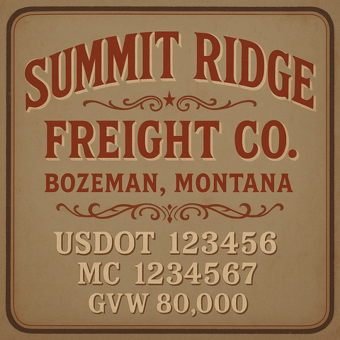Custom Truck Door Lettering Decal Sticker Signs for US DOT Compliance | Custom USDOT Signs For Compliance | Add Your DOT, MC, GVW, CA, KYU, VIN Or Any Regulation Numbers You Need (Set of 2)
