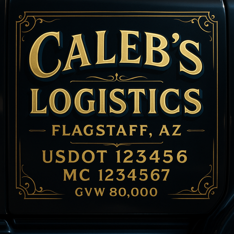 Custom Truck Door Lettering Decal Sticker Signs for US DOT Compliance | Custom USDOT Signs For Compliance | Add Your DOT, MC, GVW, CA, KYU, VIN Or Any Regulation Numbers You Need (Set of 2)