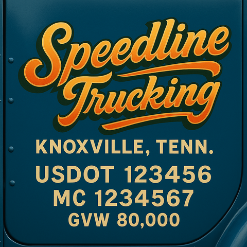 Custom Truck Door Lettering Decal Sticker Signs for US DOT Compliance | Custom USDOT Signs For Compliance | Add Your DOT, MC, GVW, CA, KYU, VIN Or Any Regulation Numbers You Need (Set of 2)