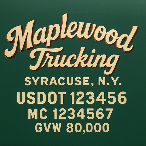 Custom Truck Door Lettering Decal Sticker Signs for US DOT Compliance | Custom USDOT Signs For Compliance | Add Your DOT, MC, GVW, CA, KYU, VIN Or Any Regulation Numbers You Need (Set of 2)