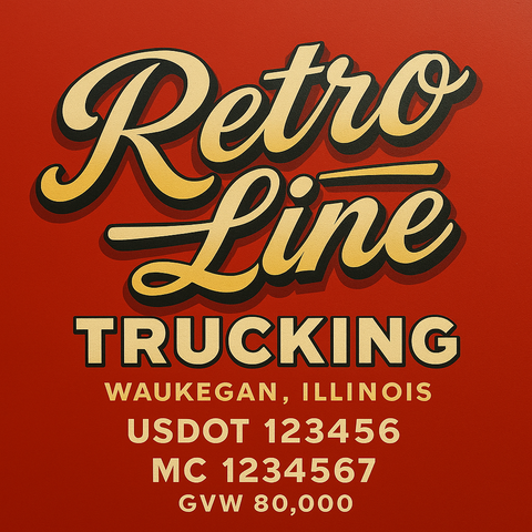 Custom Truck Door Lettering Decal Sticker Signs for US DOT Compliance | Custom USDOT Signs For Compliance | Add Your DOT, MC, GVW, CA, KYU, VIN Or Any Regulation Numbers You Need (Set of 2)