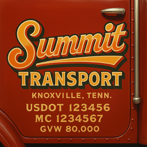 Custom Truck Door Lettering Decal Sticker Signs for US DOT Compliance | Custom USDOT Signs For Compliance | Add Your DOT, MC, GVW, CA, KYU, VIN Or Any Regulation Numbers You Need (Set of 2)