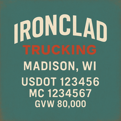 Custom Truck Door Lettering Decal Sticker Signs for US DOT Compliance | Custom USDOT Signs For Compliance | Add Your DOT, MC, GVW, CA, KYU, VIN Or Any Regulation Numbers You Need (Set of 2)