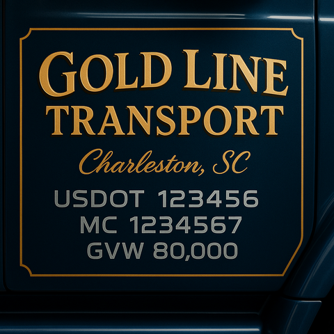 Custom Truck Door Lettering Decal Sticker Signs for US DOT Compliance | Custom USDOT Signs For Compliance | Add Your DOT, MC, GVW, CA, KYU, VIN Or Any Regulation Numbers You Need (Set of 2)