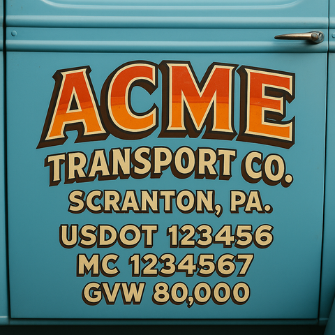 Custom Truck Door Lettering Decal Sticker Signs for US DOT Compliance | Custom USDOT Signs For Compliance | Add Your DOT, MC, GVW, CA, KYU, VIN Or Any Regulation Numbers You Need (Set of 2)