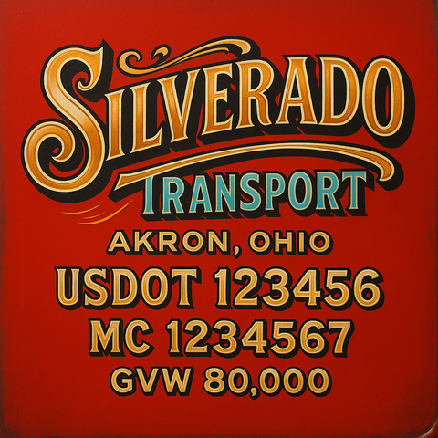 Custom Truck Door Lettering Decal Sticker Signs for US DOT Compliance | Custom USDOT Signs For Compliance | Add Your DOT, MC, GVW, CA, KYU, VIN Or Any Regulation Numbers You Need (Set of 2)