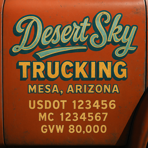 Custom Truck Door Lettering Decal Sticker Signs for US DOT Compliance | Custom USDOT Signs For Compliance | Add Your DOT, MC, GVW, CA, KYU, VIN Or Any Regulation Numbers You Need (Set of 2)