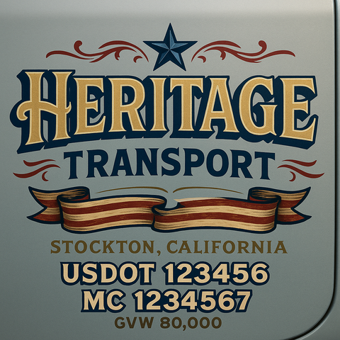 Custom Truck Door Lettering Decal Sticker Signs for US DOT Compliance | Custom USDOT Signs For Compliance | Add Your DOT, MC, GVW, CA, KYU, VIN Or Any Regulation Numbers You Need (Set of 2)