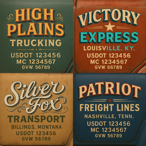 Custom Truck Door Lettering Decal Sticker Signs for US DOT Compliance | Custom USDOT Signs For Compliance | Add Your DOT, MC, GVW, CA, KYU, VIN Or Any Regulation Numbers You Need (Set of 2)