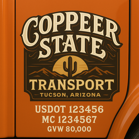 Custom Truck Door Lettering Decal Sticker Signs for US DOT Compliance | Custom USDOT Signs For Compliance | Add Your DOT, MC, GVW, CA, KYU, VIN Or Any Regulation Numbers You Need (Set of 2)
