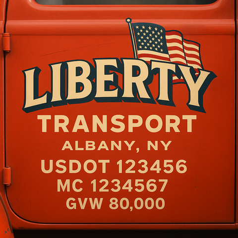 Custom Truck Door Lettering Decal Sticker Signs for US DOT Compliance | Custom USDOT Signs For Compliance | Add Your DOT, MC, GVW, CA, KYU, VIN Or Any Regulation Numbers You Need (Set of 2)