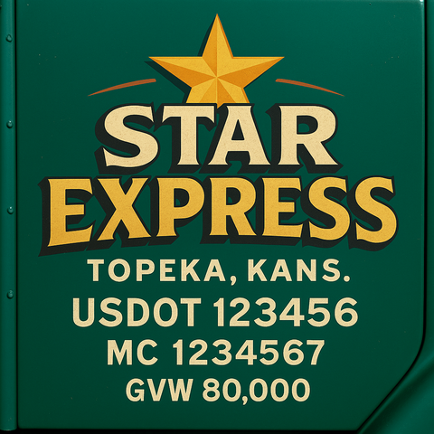Custom Truck Door Lettering Decal Sticker Signs for US DOT Compliance | Custom USDOT Signs For Compliance | Add Your DOT, MC, GVW, CA, KYU, VIN Or Any Regulation Numbers You Need (Set of 2)