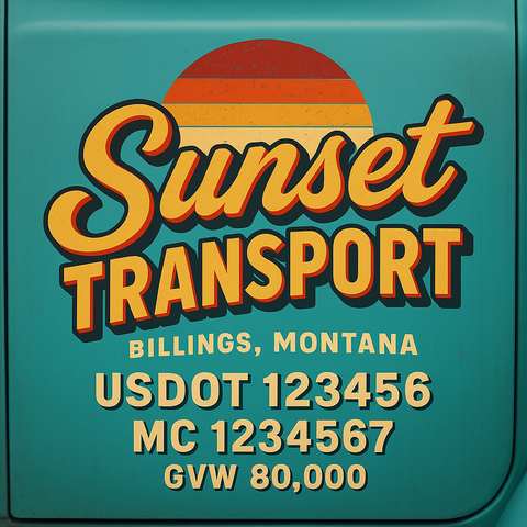 Custom Truck Door Lettering Decal Sticker Signs for US DOT Compliance | Custom USDOT Signs For Compliance | Add Your DOT, MC, GVW, CA, KYU, VIN Or Any Regulation Numbers You Need (Set of 2)