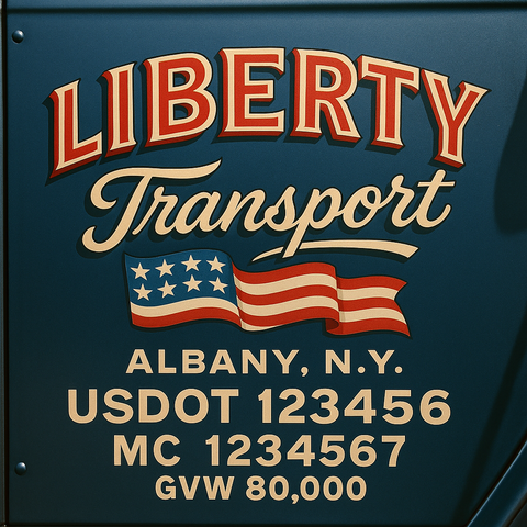 Custom Truck Door Lettering Decal Sticker Signs for US DOT Compliance | Custom USDOT Signs For Compliance | Add Your DOT, MC, GVW, CA, KYU, VIN Or Any Regulation Numbers You Need (Set of 2)