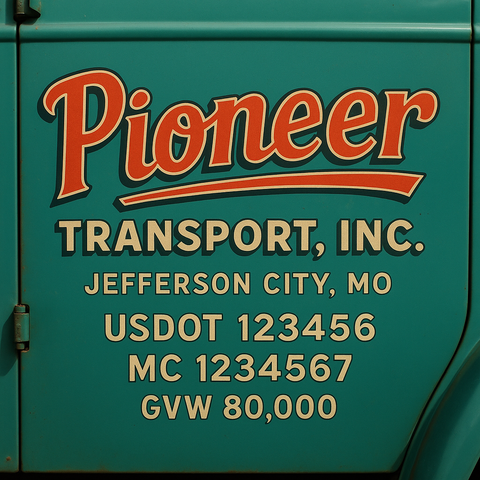 Custom Truck Door Lettering Decal Sticker Signs for US DOT Compliance | Custom USDOT Signs For Compliance | Add Your DOT, MC, GVW, CA, KYU, VIN Or Any Regulation Numbers You Need (Set of 2)