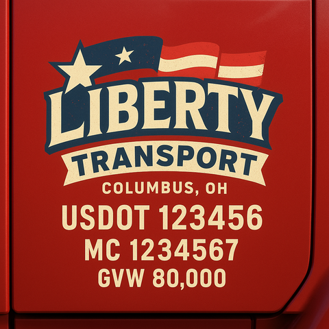 Custom Truck Door Lettering Decal Sticker Signs for US DOT Compliance | Custom USDOT Signs For Compliance | Add Your DOT, MC, GVW, CA, KYU, VIN Or Any Regulation Numbers You Need (Set of 2)