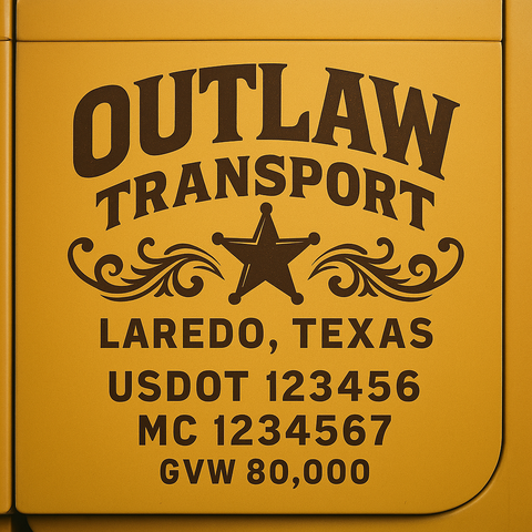 Custom Truck Door Lettering Decal Sticker Signs for US DOT Compliance | Custom USDOT Signs For Compliance | Add Your DOT, MC, GVW, CA, KYU, VIN Or Any Regulation Numbers You Need (Set of 2)