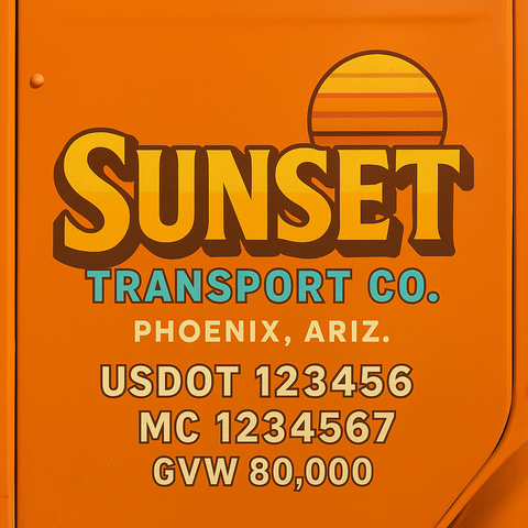 Custom Truck Door Lettering Decal Sticker Signs for US DOT Compliance | Custom USDOT Signs For Compliance | Add Your DOT, MC, GVW, CA, KYU, VIN Or Any Regulation Numbers You Need (Set of 2)