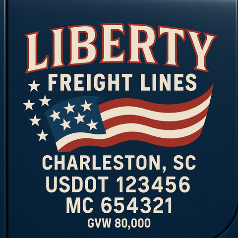 Custom Truck Door Lettering Decal Sticker Signs for US DOT Compliance | Custom USDOT Signs For Compliance | Add Your DOT, MC, GVW, CA, KYU, VIN Or Any Regulation Numbers You Need (Set of 2)