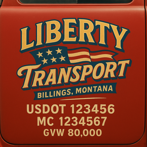 Custom Truck Door Lettering Decal Sticker Signs for US DOT Compliance | Custom USDOT Signs For Compliance | Add Your DOT, MC, GVW, CA, KYU, VIN Or Any Regulation Numbers You Need (Set of 2)