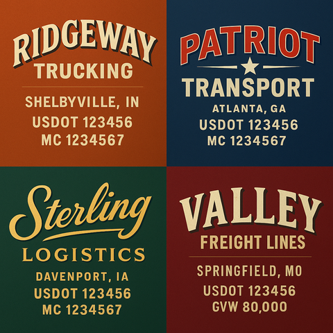Custom Truck Door Lettering Decal Sticker Signs for US DOT Compliance | Custom USDOT Signs For Compliance | Add Your DOT, MC, GVW, CA, KYU, VIN Or Any Regulation Numbers You Need (Set of 2)