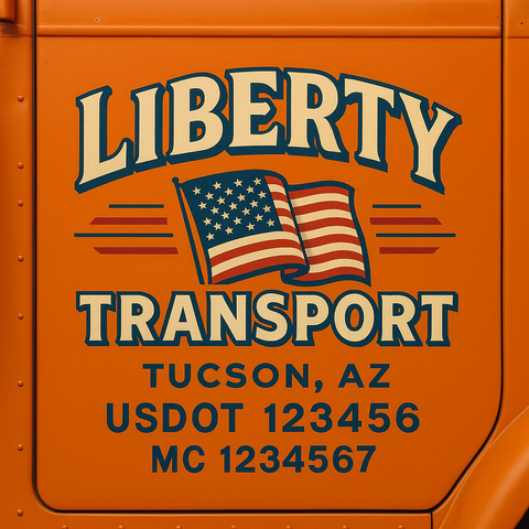 Custom Truck Door Lettering Decal Sticker Signs for US DOT Compliance | Custom USDOT Signs For Compliance | Add Your DOT, MC, GVW, CA, KYU, VIN Or Any Regulation Numbers You Need (Set of 2)
