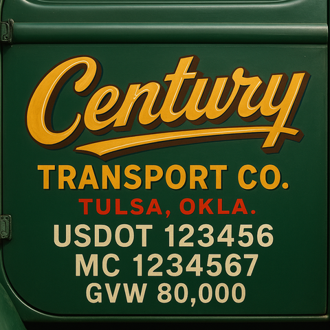 Custom Truck Door Lettering Decal Sticker Signs for US DOT Compliance | Custom USDOT Signs For Compliance | Add Your DOT, MC, GVW, CA, KYU, VIN Or Any Regulation Numbers You Need (Set of 2)