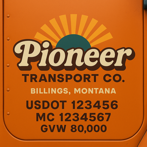 Custom Truck Door Lettering Decal Sticker Signs for US DOT Compliance | Custom USDOT Signs For Compliance | Add Your DOT, MC, GVW, CA, KYU, VIN Or Any Regulation Numbers You Need (Set of 2)