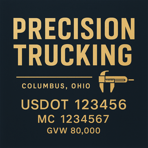 Custom Truck Door Lettering Decal Sticker Signs for US DOT Compliance | Custom USDOT Signs For Compliance | Add Your DOT, MC, GVW, CA, KYU, VIN Or Any Regulation Numbers You Need (Set of 2)