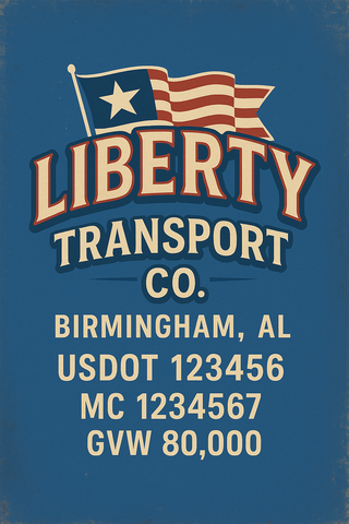 Custom Truck Door Lettering Decal Sticker Signs for US DOT Compliance | Custom USDOT Signs For Compliance | Add Your DOT, MC, GVW, CA, KYU, VIN Or Any Regulation Numbers You Need (Set of 2)