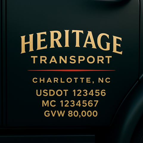 Custom Truck Door Lettering Decal Sticker Signs for US DOT Compliance | Custom USDOT Signs For Compliance | Add Your DOT, MC, GVW, CA, KYU, VIN Or Any Regulation Numbers You Need (Set of 2)
