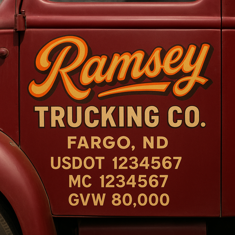 Custom Truck Door Lettering Decal Sticker Signs for US DOT Compliance | Custom USDOT Signs For Compliance | Add Your DOT, MC, GVW, CA, KYU, VIN Or Any Regulation Numbers You Need (Set of 2)