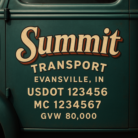 Custom Truck Door Lettering Decal Sticker Signs for US DOT Compliance | Custom USDOT Signs For Compliance | Add Your DOT, MC, GVW, CA, KYU, VIN Or Any Regulation Numbers You Need (Set of 2)