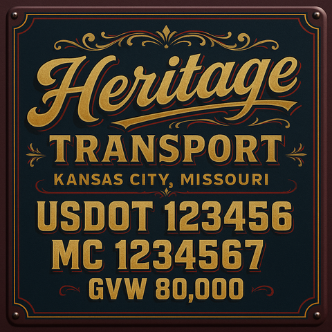 Custom Truck Door Lettering Decal Sticker Signs for US DOT Compliance | Custom USDOT Signs For Compliance | Add Your DOT, MC, GVW, CA, KYU, VIN Or Any Regulation Numbers You Need (Set of 2)