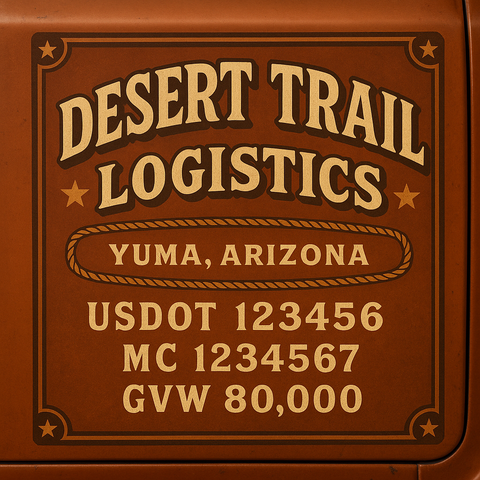Custom Truck Door Lettering Decal Sticker Signs for US DOT Compliance | Custom USDOT Signs For Compliance | Add Your DOT, MC, GVW, CA, KYU, VIN Or Any Regulation Numbers You Need (Set of 2)